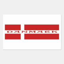 Centre de pare-chocs de Danmark Autocollant Rectangulaire