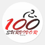 Century Survivor Round Sticker