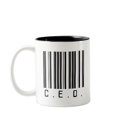 CEO Bar Code Coffee Mug by NotWorking
