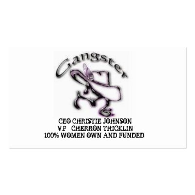CEO CHRISTIE JOHNSON V.P   CHERRO... BUSINESS CARD TEMPLATES by GANGSTERMS