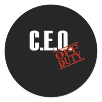 CEO DARK ROUND STICKER