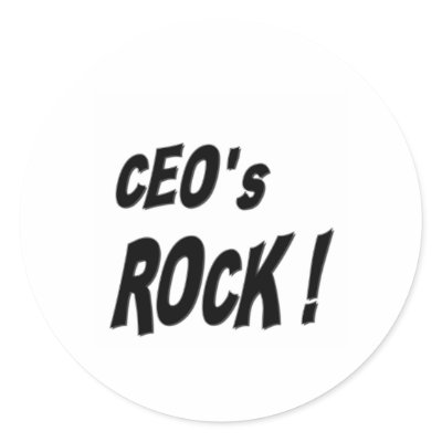 Ceos Rock! Sticker by TShirtDotCom