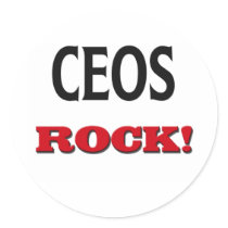 Ceos Rock Round Stickers