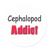 Cephalopod Addict Round Stickers