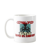 Cephalopod trapped in a human body coffee mug