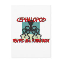 Cephalopod trapped in a human body postcards