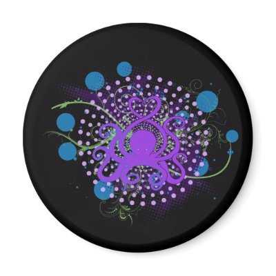 Cephalove Purple Fab Refrigerator Magnet by sarahugheyart