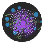 Cephalove Purple Fab Round Sticker