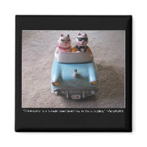 Ceramic Cats Refrigerator Magnets