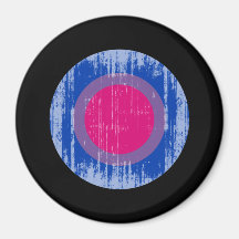 Cercle bisexuel distressed.png de fierté magnets pour réfrigérateur