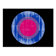 Cercle bisexuel distressed.png de fierté cartes postales