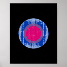 Cercle bisexuel distressed.png de fierté posters