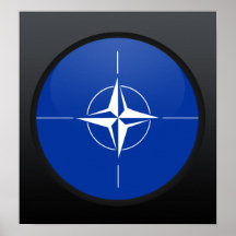 Cercle de drapeau de qualité de l'OTAN Posters