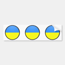 Cercle de drapeau de qualité de l'Ukraine Adhésif Pour Voiture