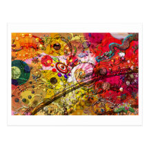 cercle des yeux de dragon de cercles carte postale