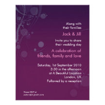 Cercle et remous 4.25x5.25 (pourpre) invitations personnalisées