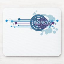 Cercle graphique bleu le Texas Mousepad Tapis De Souris