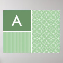 Cercles de vert sauge ; Cercle Posters