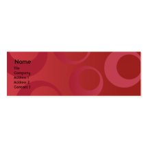 Cercles rouges - maigres modèles de cartes de visite