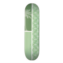 Cercles tropicaux de vert sauge skateboards customisés