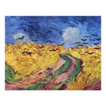 Cereal Box With The Crows By Vincent Van Gogh Custom Invitation