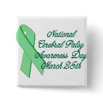 Cerebral Palsy Awareness Day Button