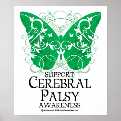 Cerebral Palsy Butterfly Poster by fightcancertees