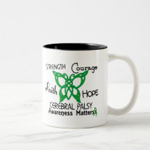 Cerebral palsy Celtic Butterfly 3 Coffee Mug