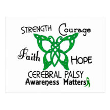 Cerebral palsy Celtic Butterfly 3 Post Cards