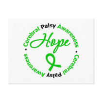 Cerebral Palsy HOPE Ribbon Post Cards