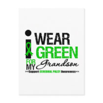 Cerebral Palsy I Wear Green Ribbon For My Grandson Post Cards