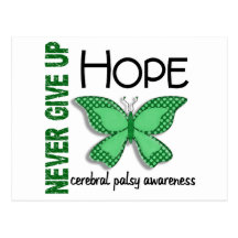 Cerebral Palsy Never Give Up Hope Butterfly 4.1 Post Card