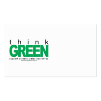 Cerebral Palsy THINK Green Business Card Template