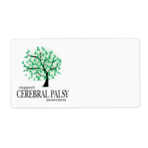 Cerebral Palsy Tree Personalized Shipping Labels