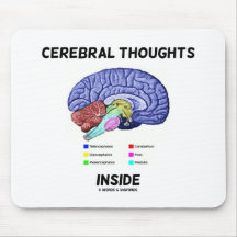 Cerebral Thoughts Inside (Brain Humour) Mouse Pad
