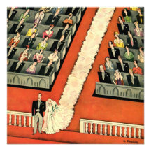 Cérémonie de mariage vintage, nouveaux mariés de m invitations personnalisées