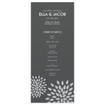 Ceremony Program // Posh Petals // Silver Custom Invitations