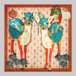 Cerfs communs azurés et art rose de toile de fiest impressions sur toile