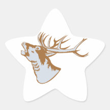 Cerfs communs de mâle hurlant adhésifs