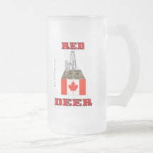 Cerfs communs rouges, Canada, verre de bière, gise Tasse À Café