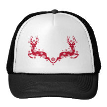 Cerfs communs rouges de Noël Casquettes De Camionneur