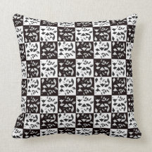 Cerfs-volants de damier (petits carrés) oreillers