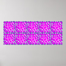 Cerise Pink Pattern Posters