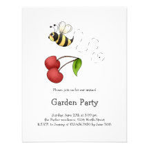 Cerises de pays · Abeille et cerises Invitations