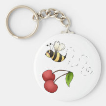 Cerises de pays · Abeille et cerises Porte-clés