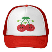 Cerises mignonnes casquettes