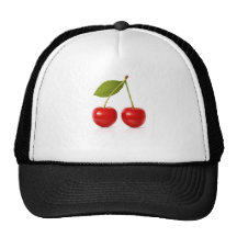 Cerises rouges casquettes de camionneur