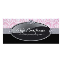CERTIFICAT-PRIME DE SALON DE BEAUTÉ CARTE DOUBLE EN  COULEUR