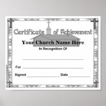 Certificate of Achievement Reprintable Master Copy