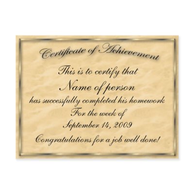 Certificate of Achievement Template by Firecrackinmama